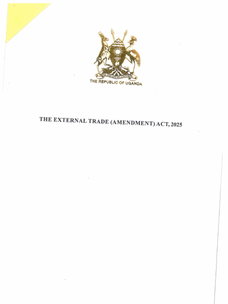 External Trade Act 2025 | PDF