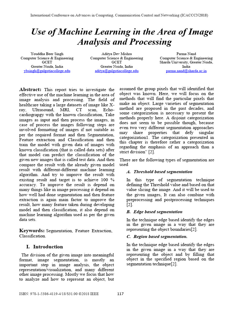 Machine Learning for Image Processing | PDF | Machine Learning | Image ...