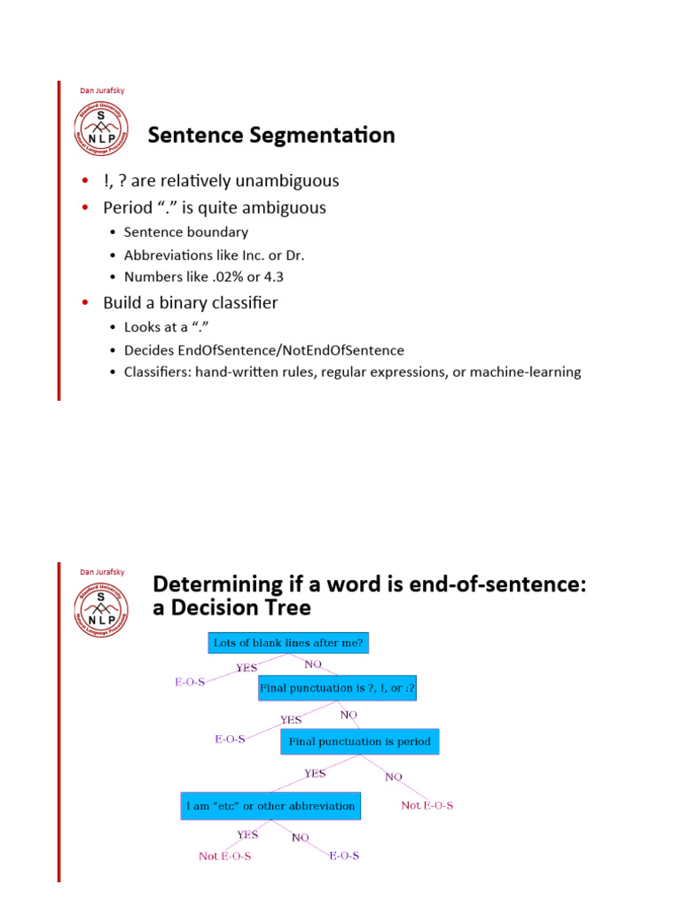 Sentence Segmentation with Decision Trees | PDF | Statistical ...