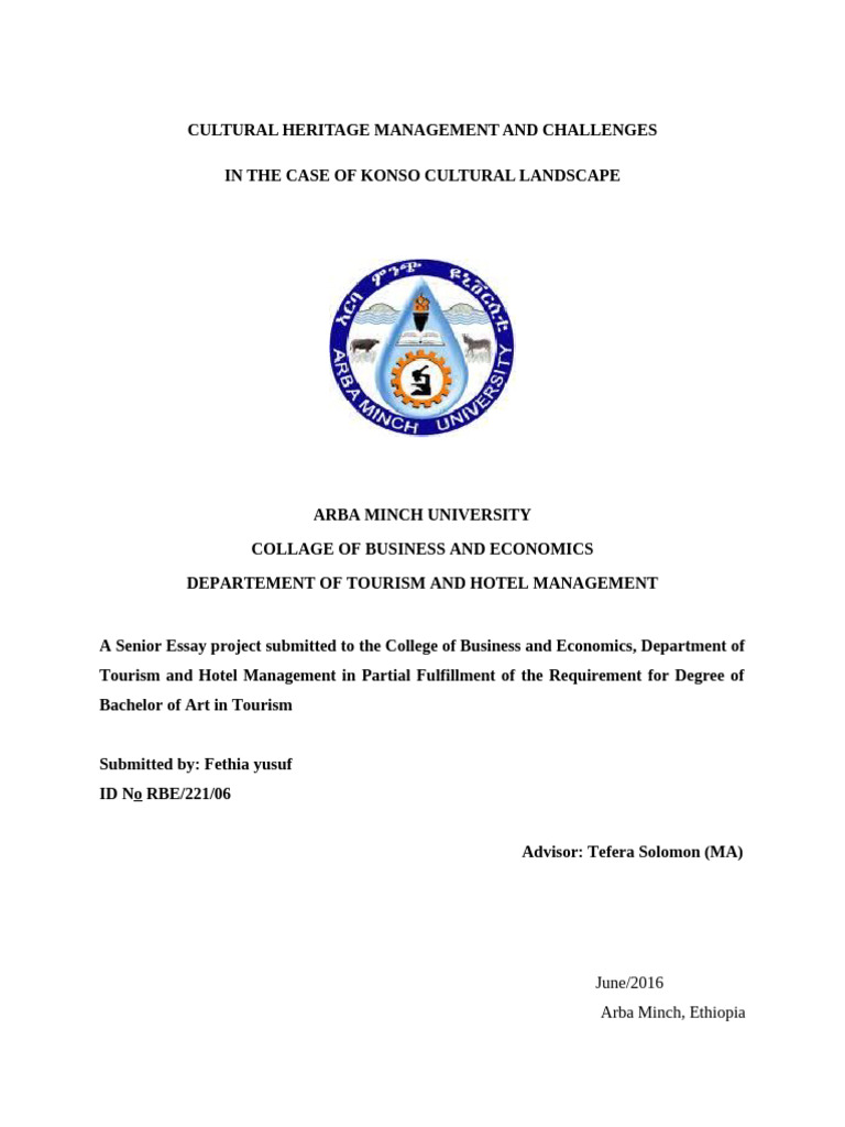 Konso Cultural Heritage Management Challenges | PDF | Cultural Heritage