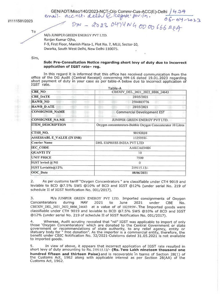 Attachment-4 First Notices Dated 06.04.2023 | PDF