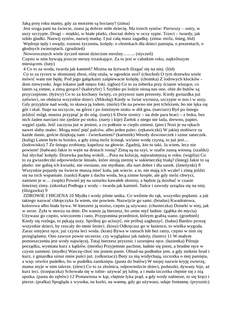 Zbiór Zagadek | PDF
