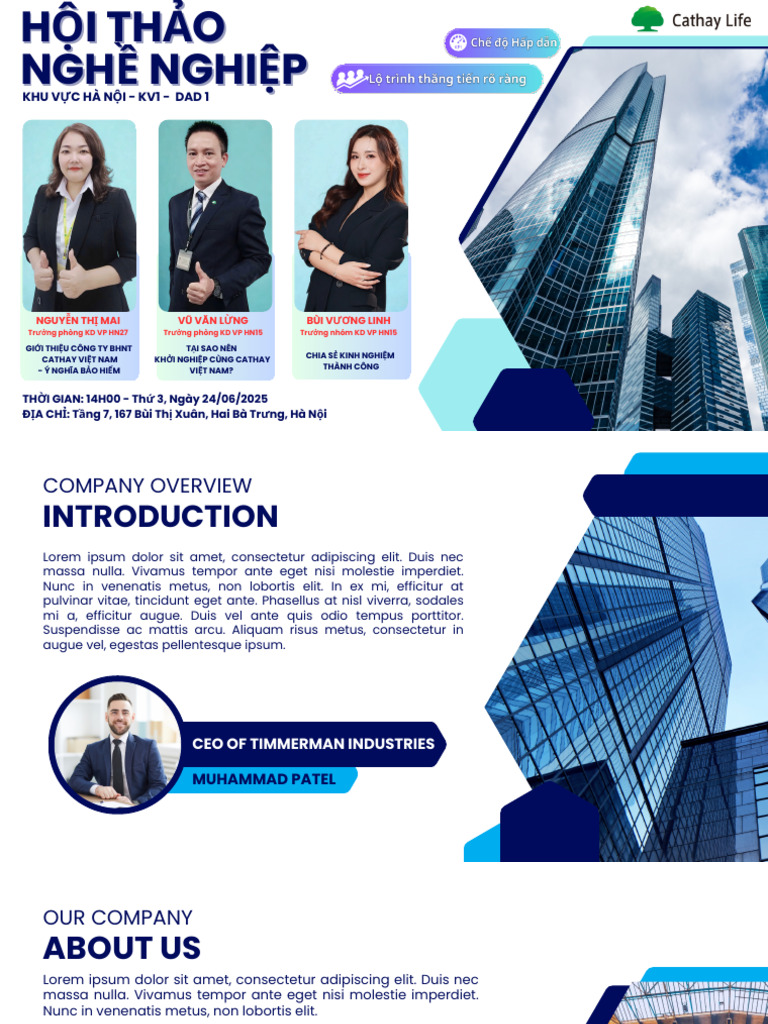 Blue and White Modern Company Profile Presentation | PDF