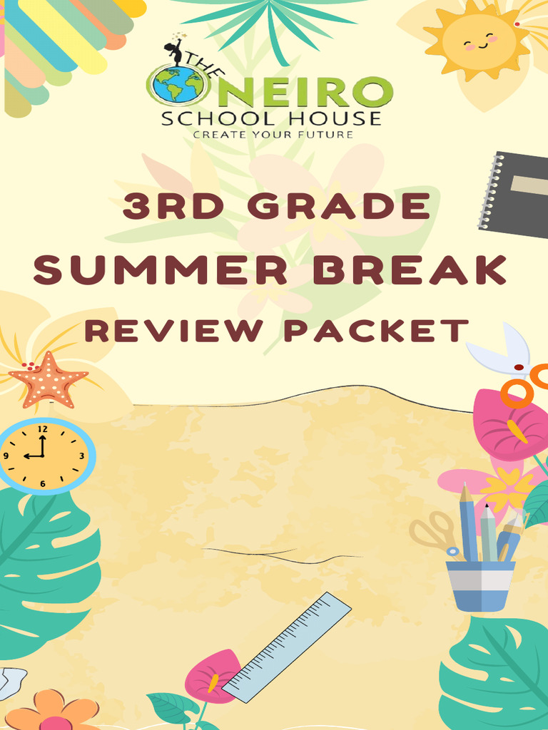 3rd Grade Summer Review Packet | PDF | Helen Keller | Adverb