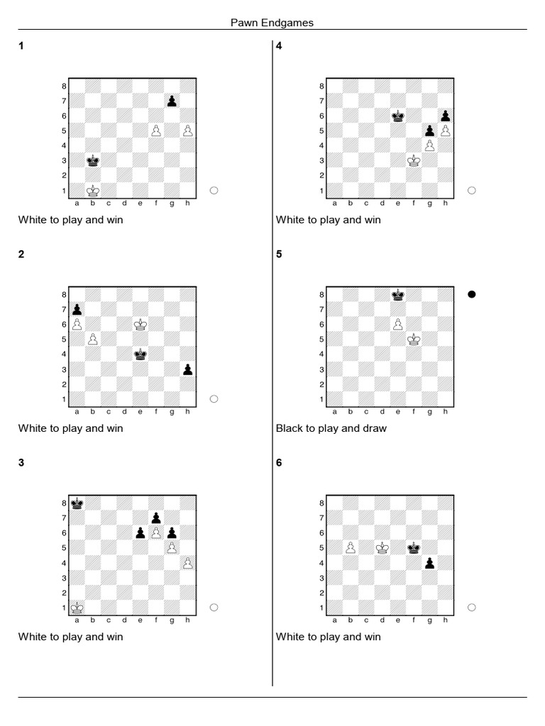 Pawn Endgames by Veera | PDF | Chess | Abstract Strategy Games