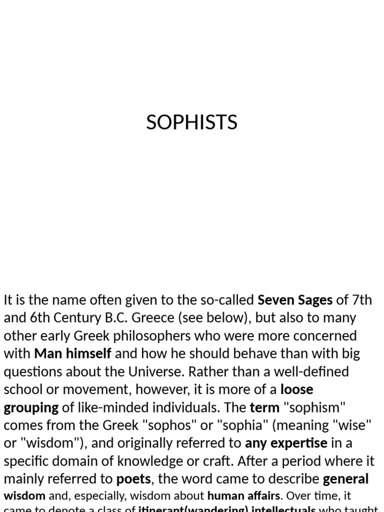 Sophists | PDF | Epistemology