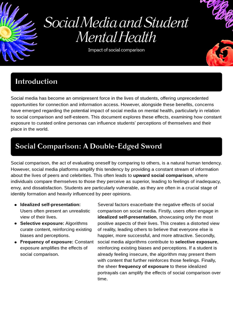 Social Media's Impact on Student Mental Health | PDF | Social Media ...