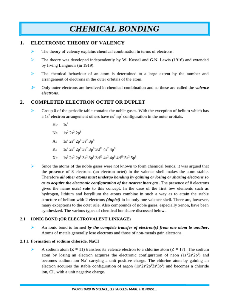 Lewis Structures and Chemical Bonding | PDF | Ion | Chemical Bond