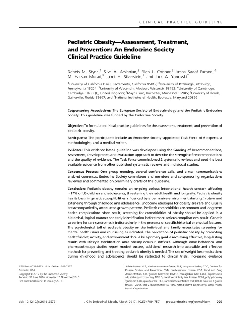 Pediatric Obesity Guidelines Overview | PDF | Obesity | Body Mass Index