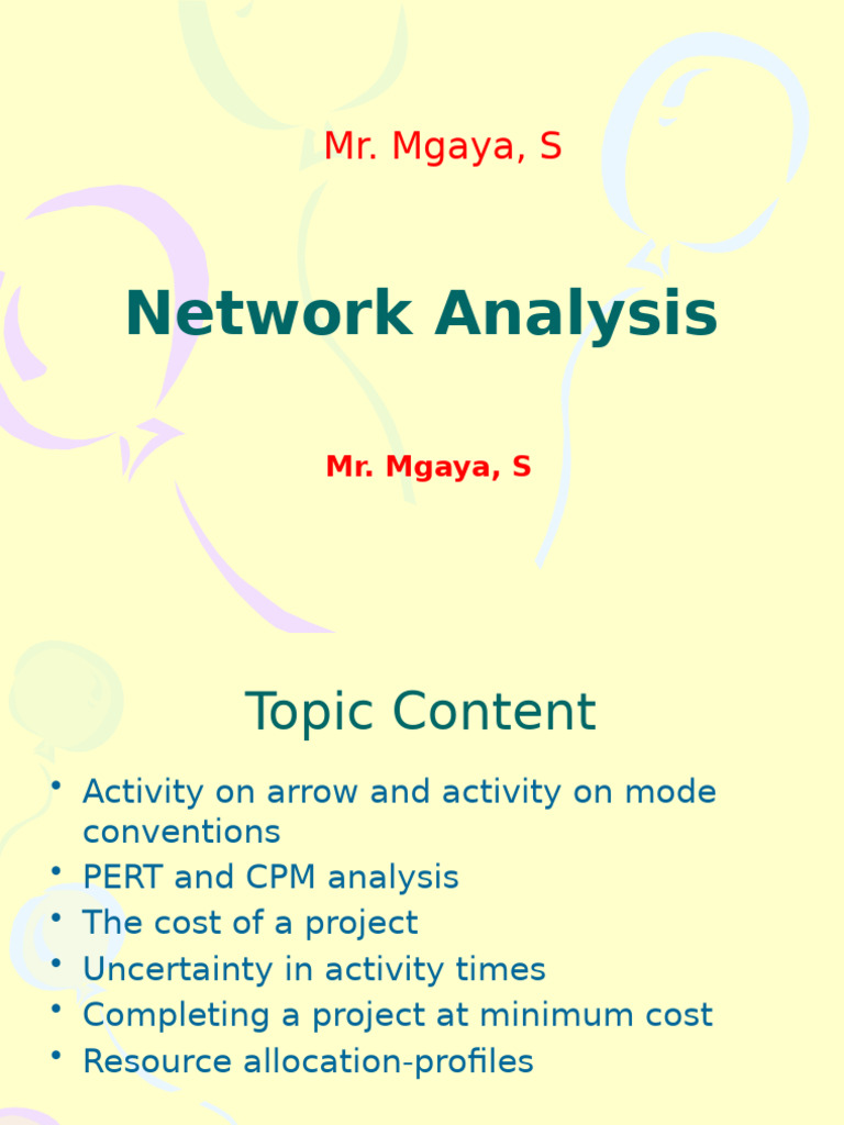 Network Analysis | PDF | Applied Mathematics