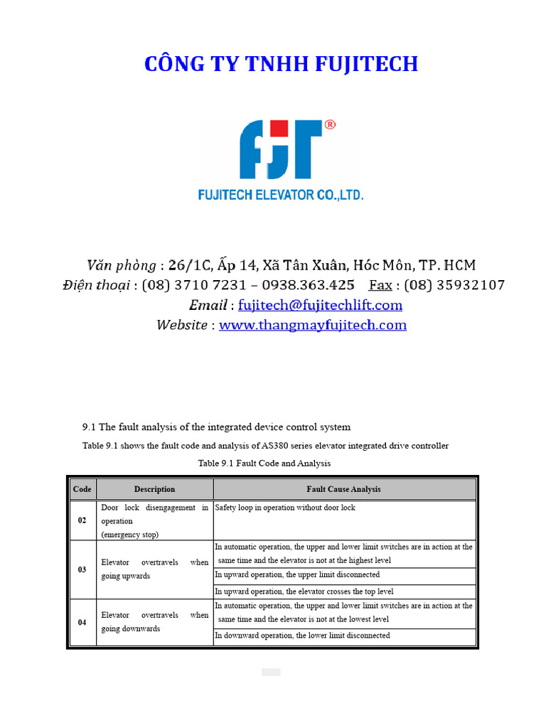 AS380 Elevator Fault Code Guide | PDF | Elevator | Electric Power