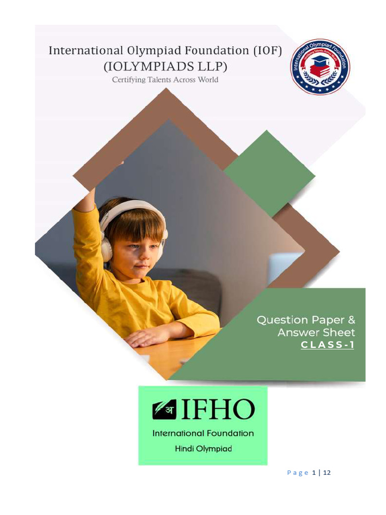 IFHO Class 1 2021 Question Paper | PDF