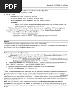 Nature of a Will