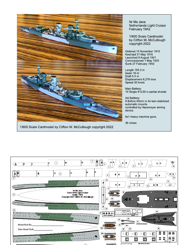 HRMS Java Ship Assembly Guide | PDF | Deck (Ship) | Hull (Watercraft)