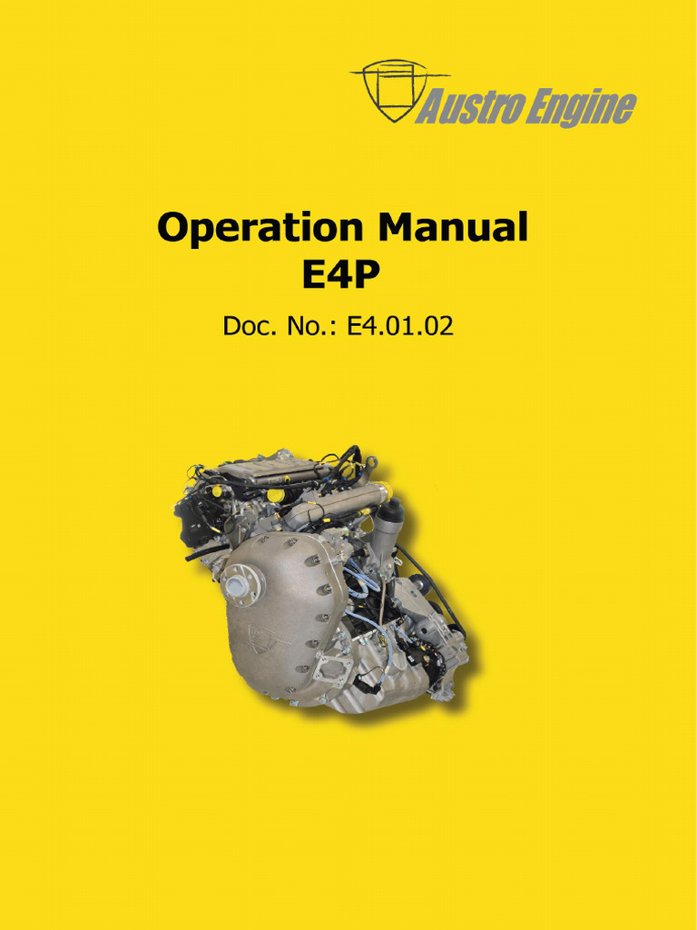 E4P Engine Operation Manual Guide | PDF | Engines | Jet Fuel