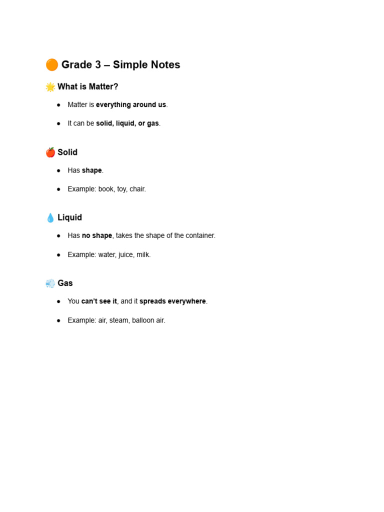 Understanding States of Matter for Grade 3 | PDF