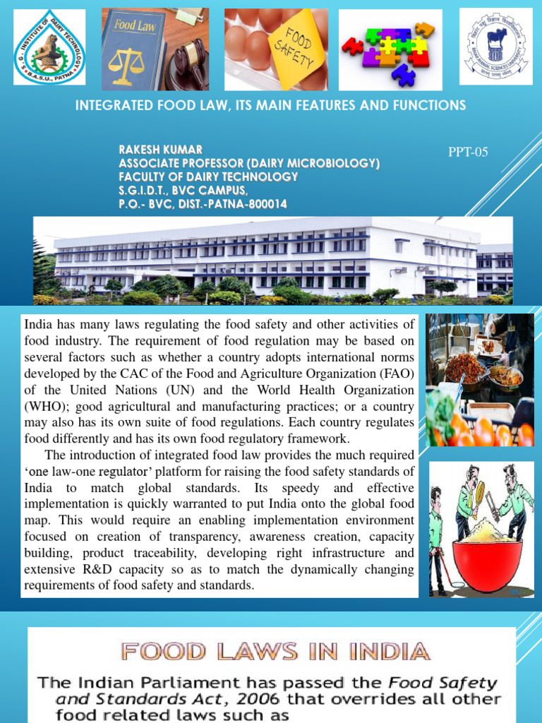 5th PPT On Integrated Food Law Its Main Function and Features | PDF ...