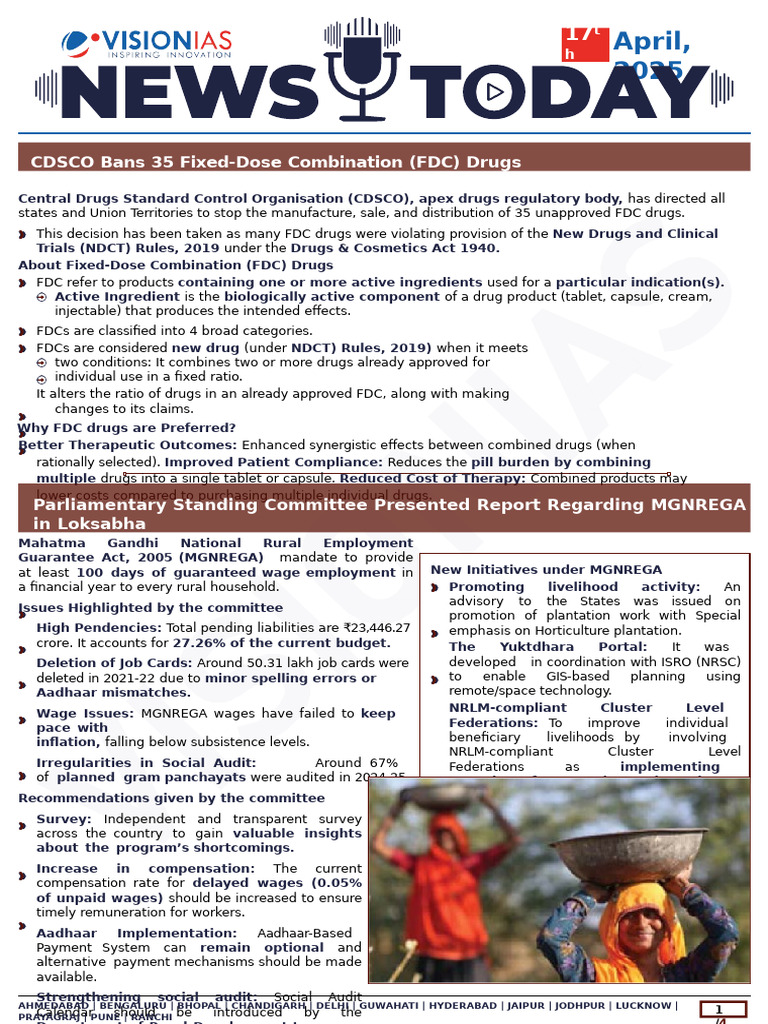 VisionIAS Daily Current Affairs 17th April 2025 | PDF | Dumping ...