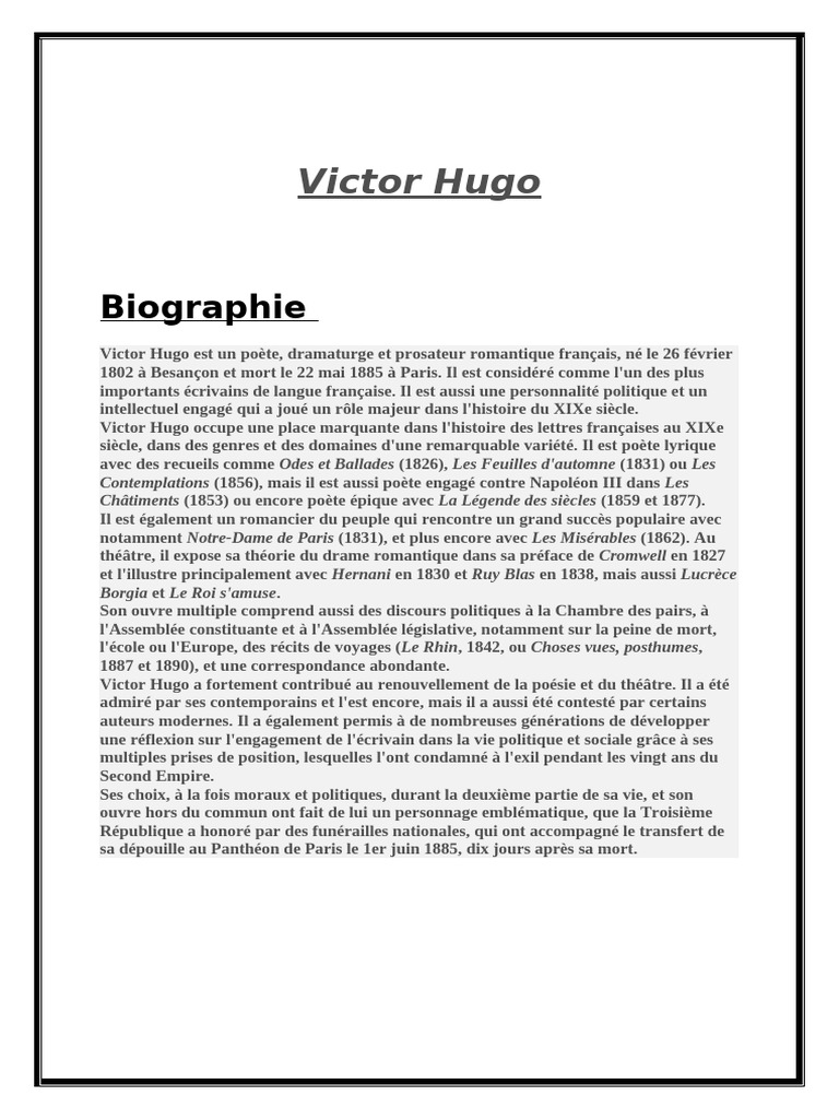 Victor Hugo et la peine de mort | PDF | Peine capitale | Victor Hugo