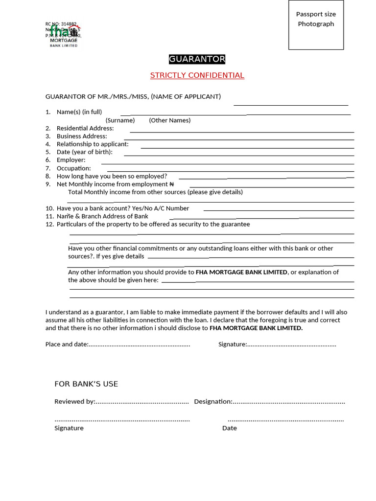 Guarantor Form | PDF