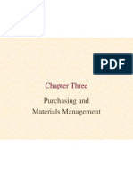 Chapter Three: Purchasing and Materials Management