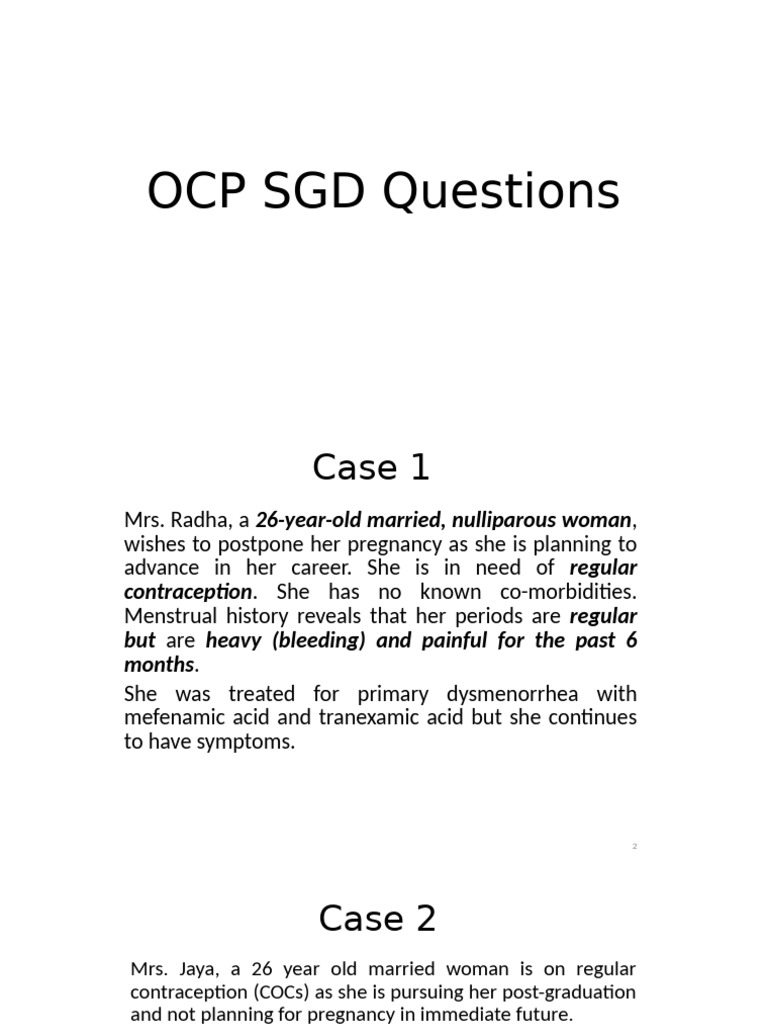 OCP SGD Questions | PDF