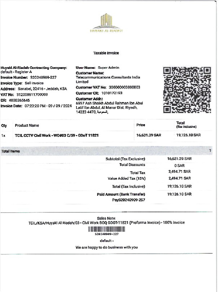 Sales & Purchase Invoices Samples | PDF