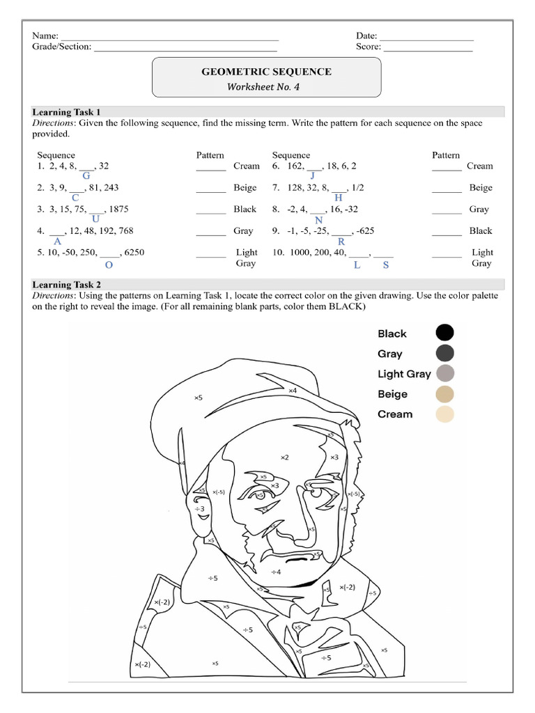 Worksheet-No.-4-GEOMETRIC SEQUENCE | PDF