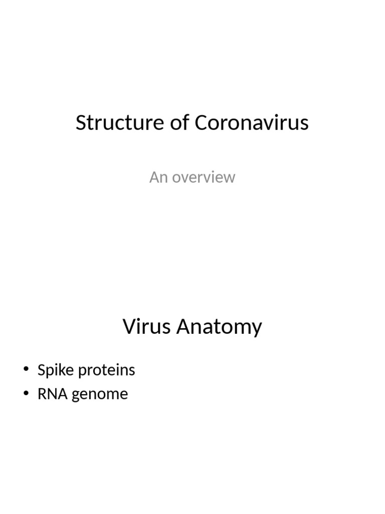 Corona 04 Structure of Coronavirus | PDF