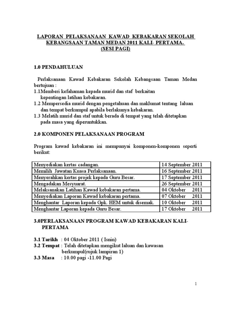 Laporan Kebakaran Terkini  PDF