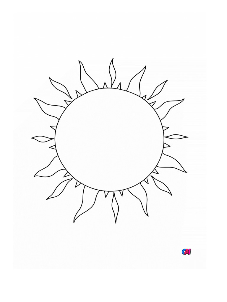 Coloriage - Soleil | PDF