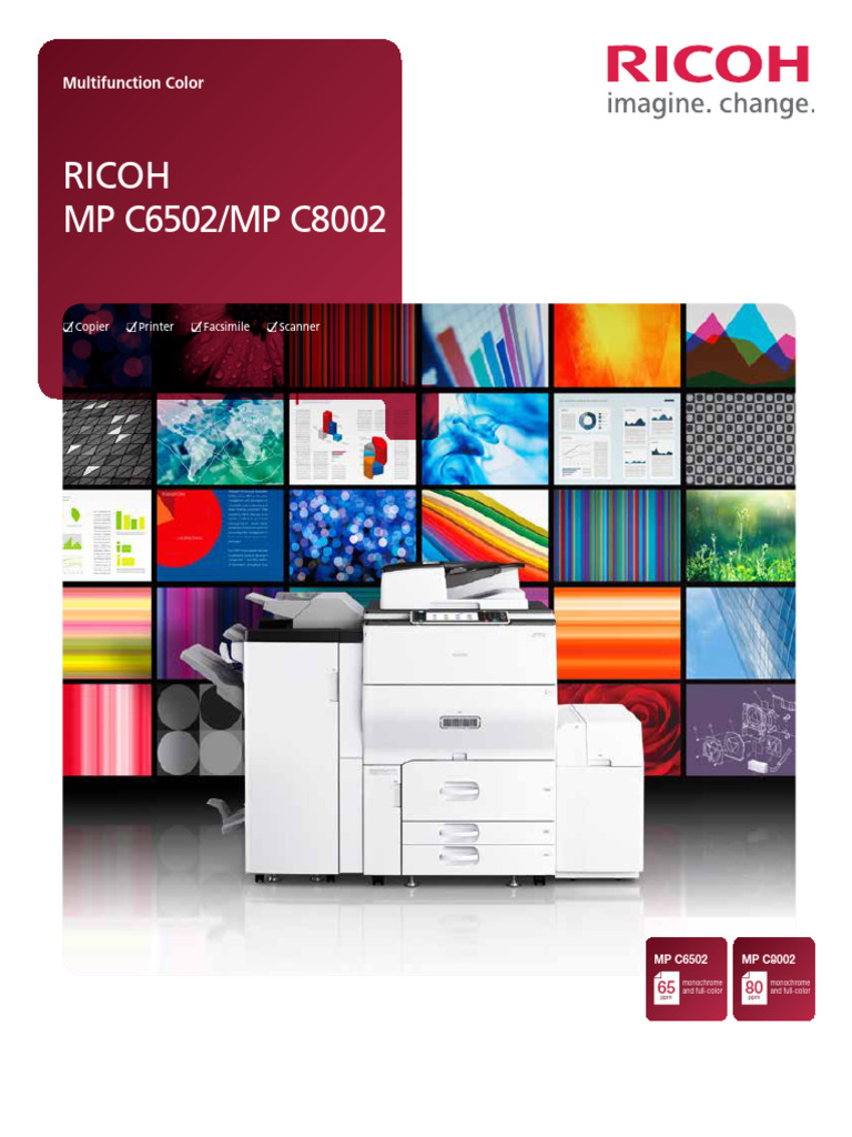 Ricoh MP C6502 Brochure | PDF | Image Scanner | Fax