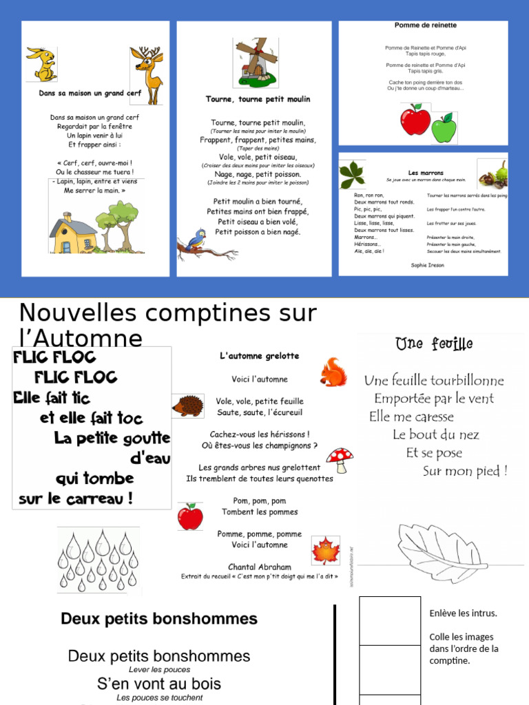 Comptines Et Chansons Automne | PDF