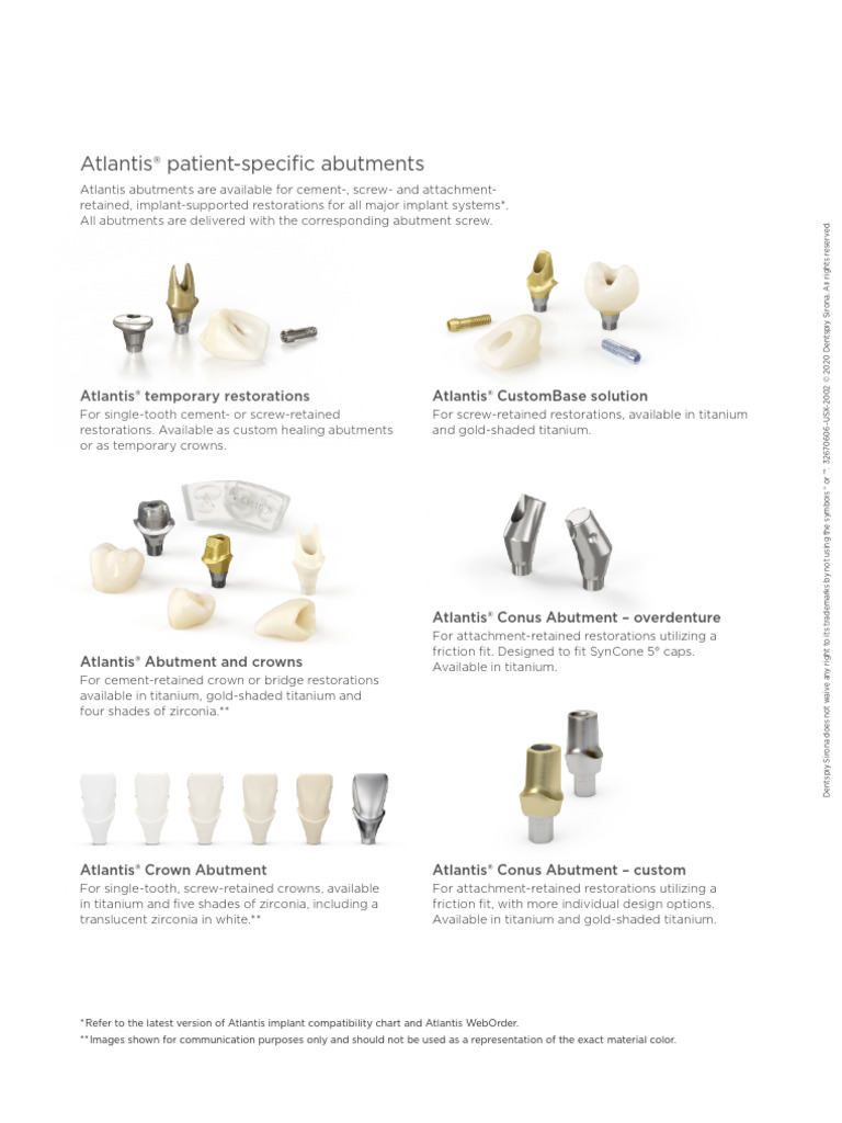 Atlantis Conus Abutments for Overdentures | PDF