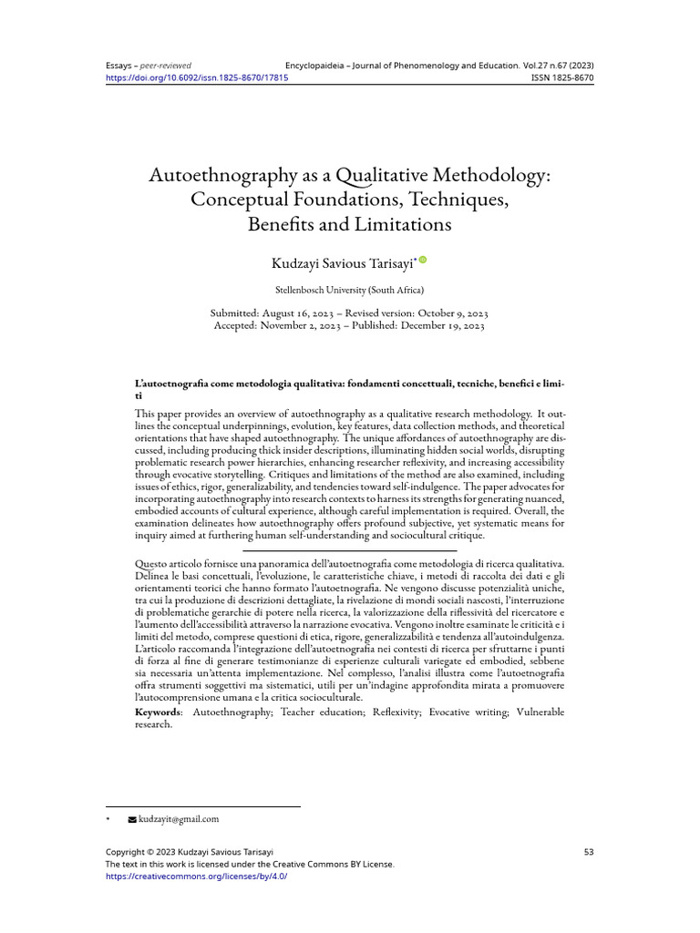 Understanding Autoethnography in Research | PDF | Critical Race Theory ...