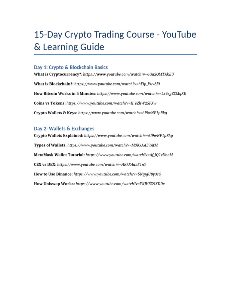 Full Crypto Trading Course | PDF