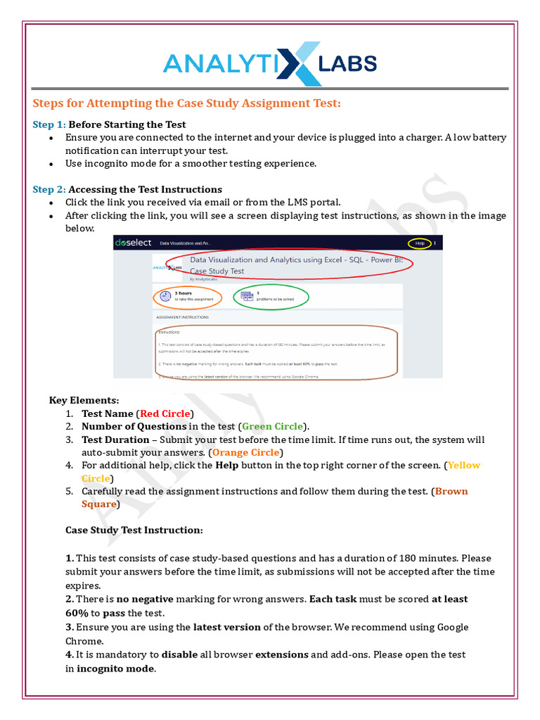 DVA Integrated Case Study Test Instructions | PDF | Microsoft Excel ...