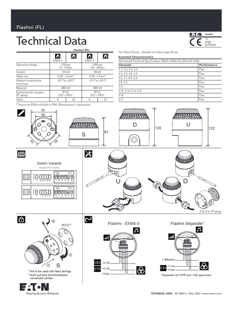 Eaton Fire Devices Industrial Flashni Manual 25 10841 en FR de It PL NL ...