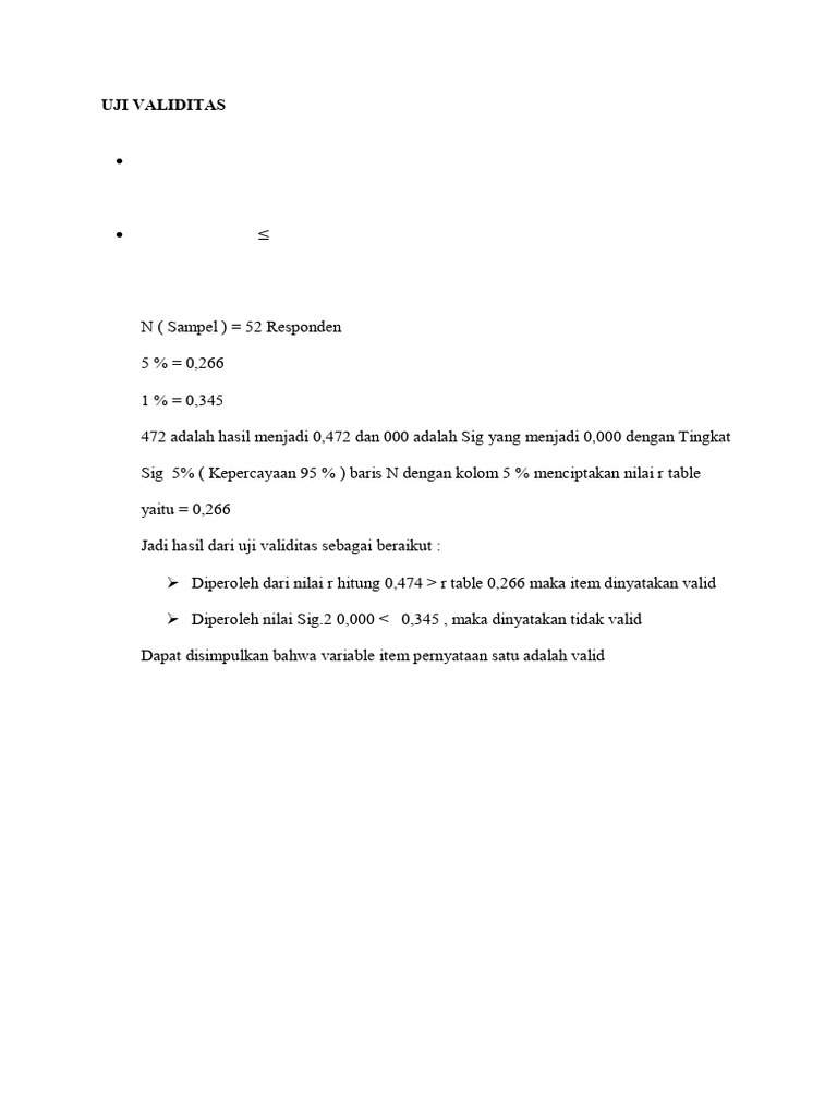 Uji Validitas | PDF