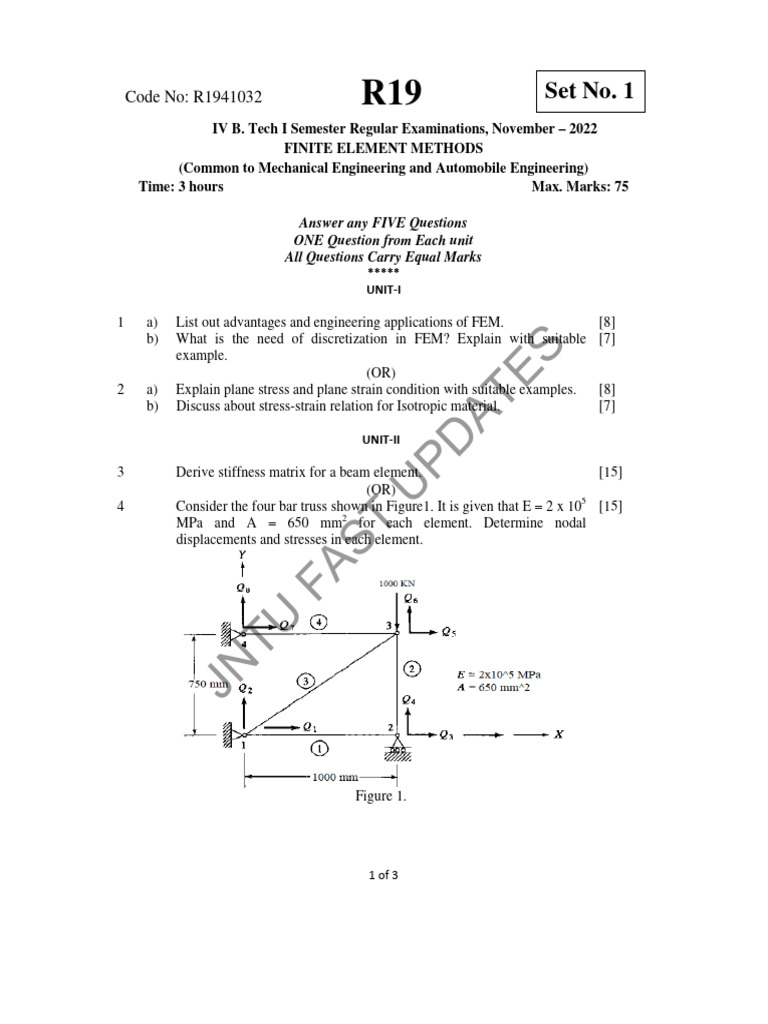Finite Element Methods Nov 2022 | PDF | Finite Element Method | Truss