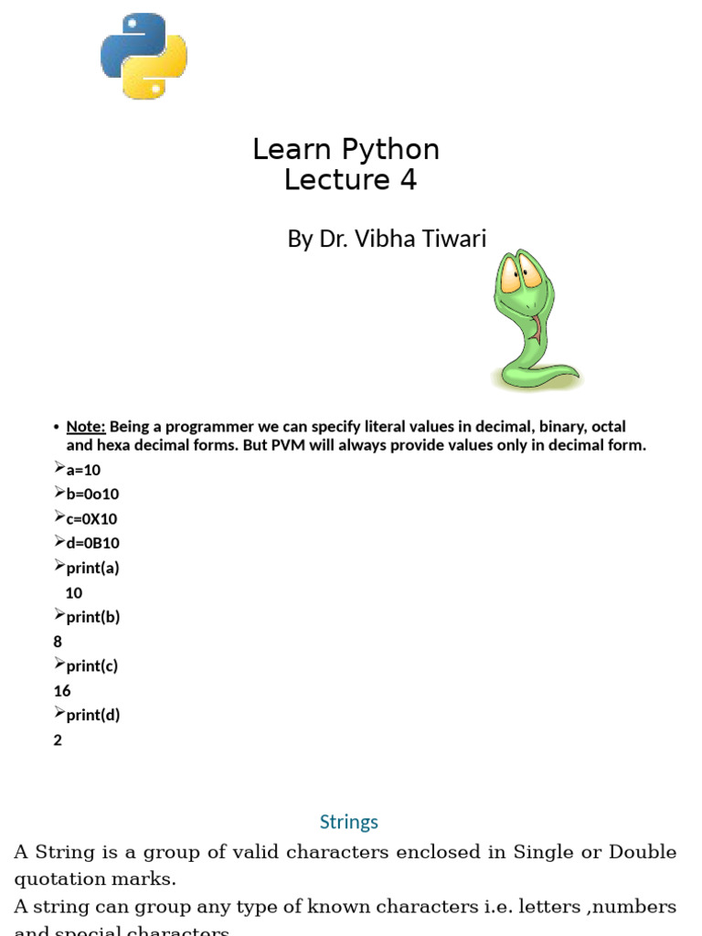 Lecture 4 | PDF