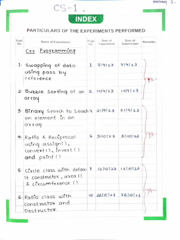 12th Cs 1 - Journal Prashant J. | PDF