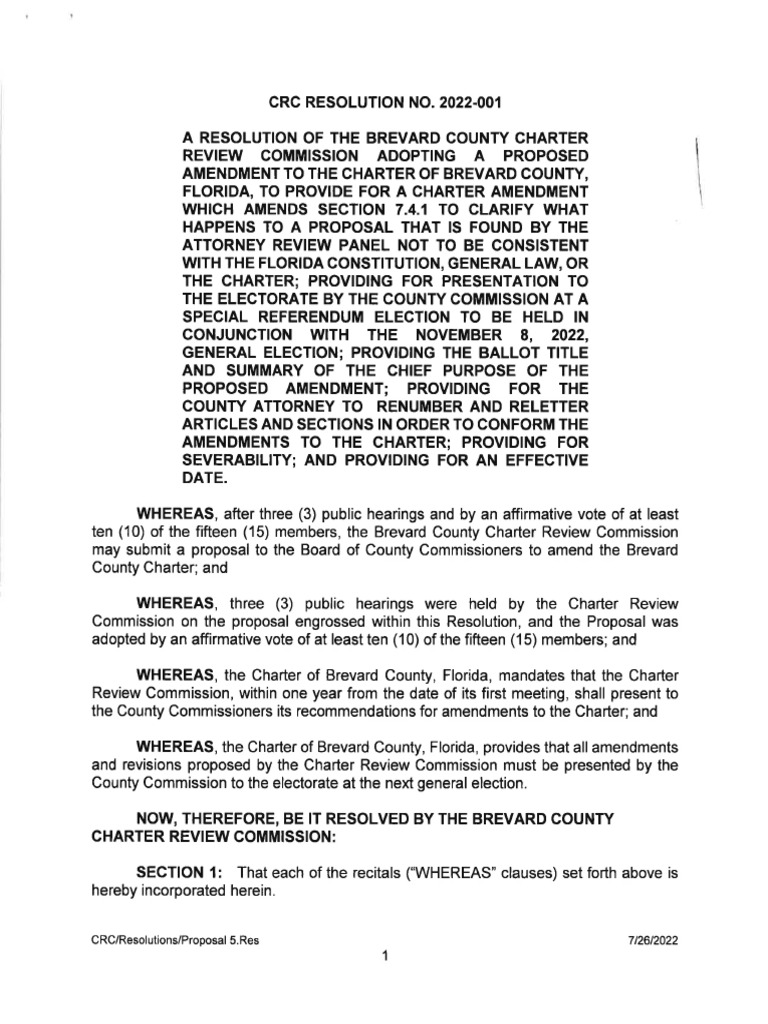 CRC Resolution No. 2022-001 | PDF
