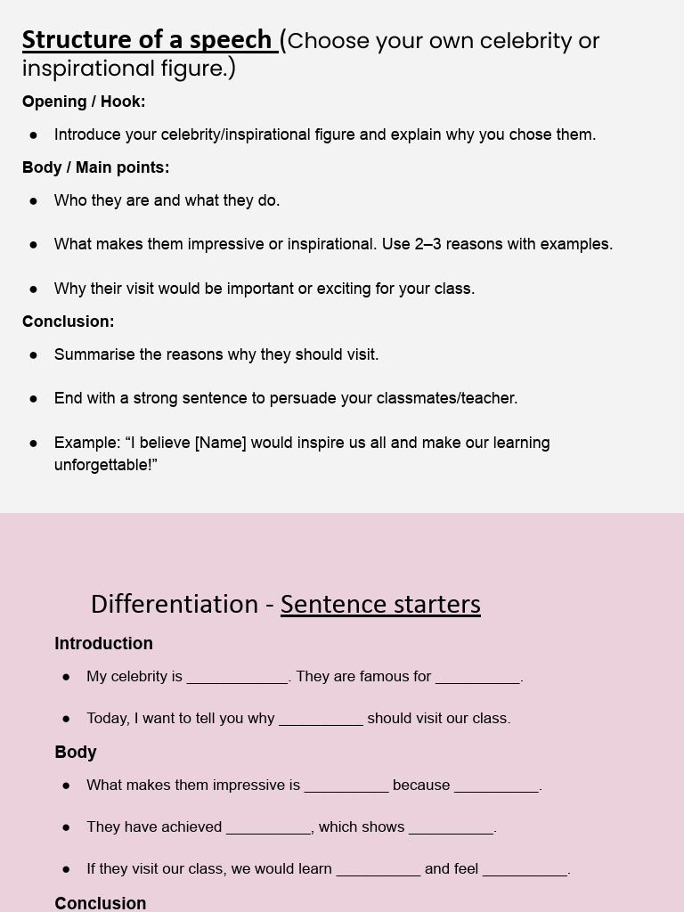 Inspiring Speech Structure Guide | PDF | Human Communication | Cognition
