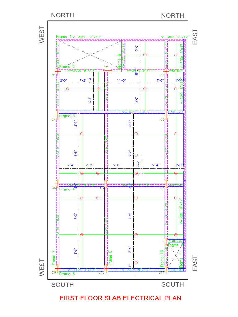 First Floor Slab Electrical Plan | PDF