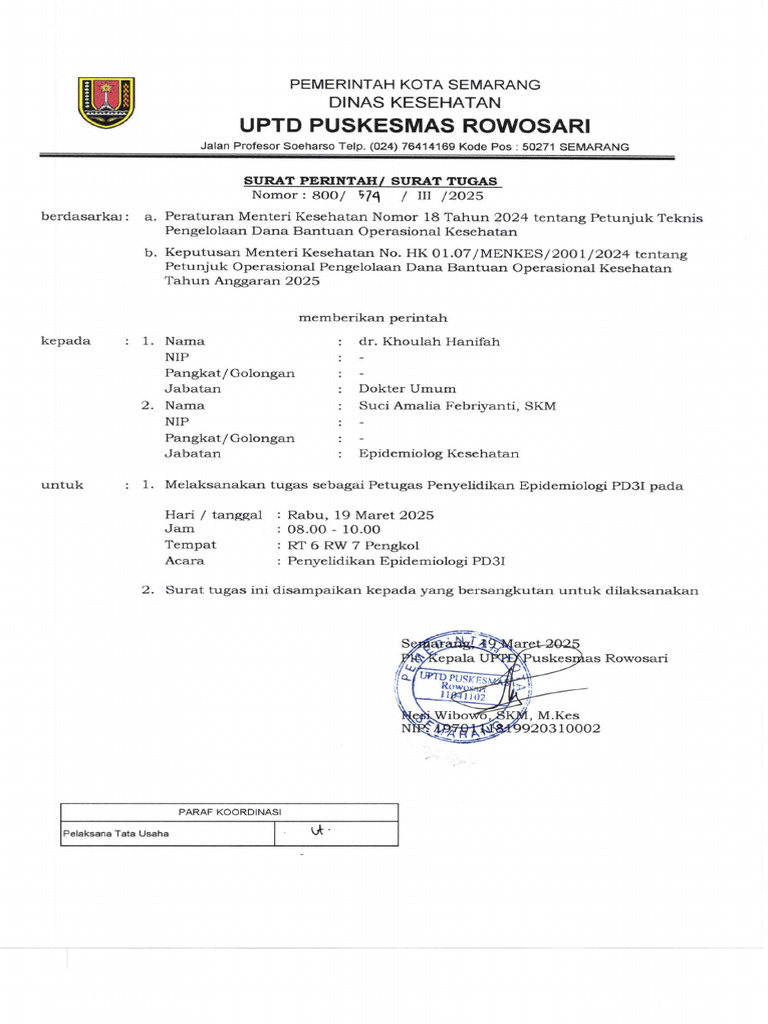 Pe Pd3i 19-3-25 RT 6 RW 7 Rowosari | PDF