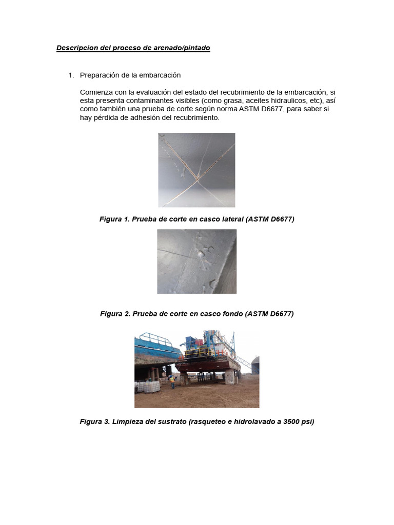 Descripcion Del Proceso de Arenado | PDF