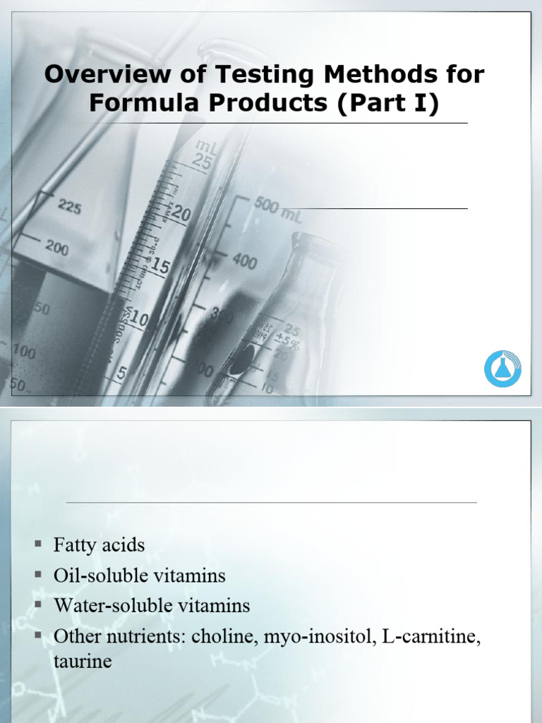 Testing Methods for Formula Nutrients | PDF | Polyunsaturated Fat ...