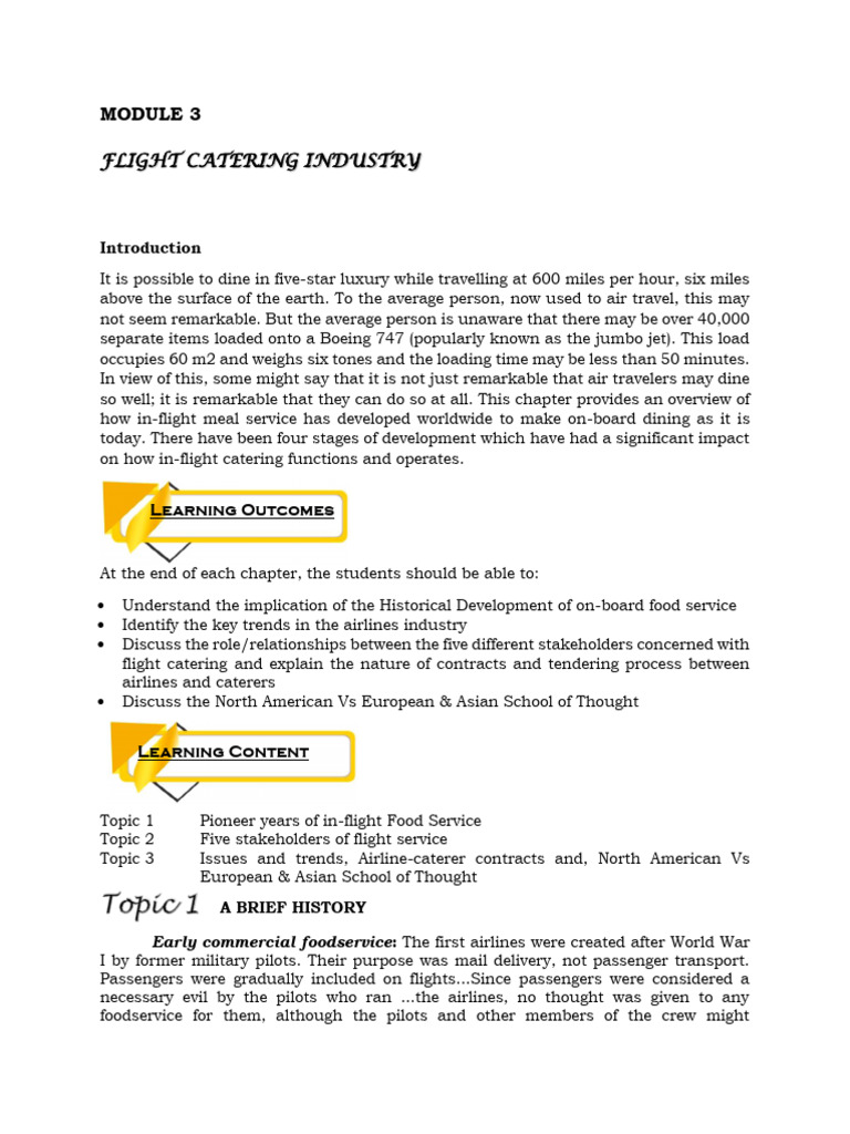 Overview of In-Flight Catering Industry | PDF | Airlines | Veganism