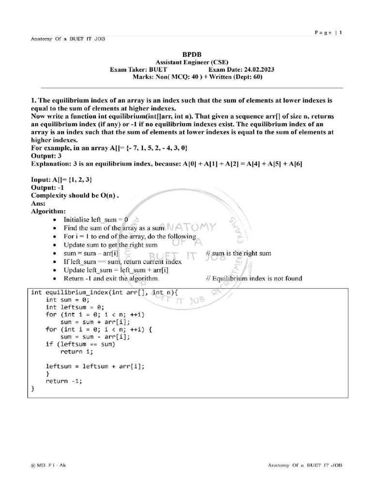 BPDB Ae Cse 23 | PDF
